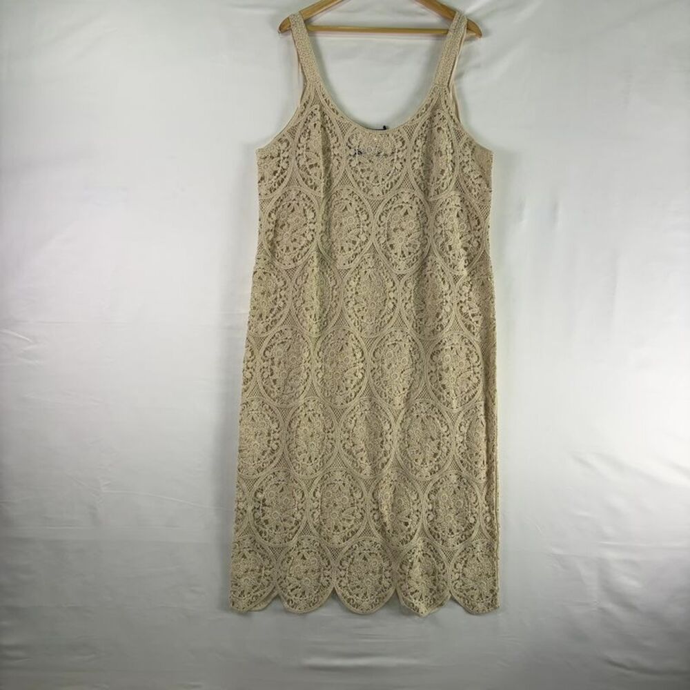 Marina Rinaldi Sleeveless Floral Lace Dress RIBER-XLarge